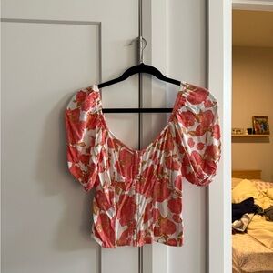 Sienna Sky Pink and White Floral Blouse